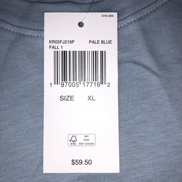 Michael Kors Mens Crew Neck T-Shirt Pale Blue Size XL NWT - Picture 8 of 13